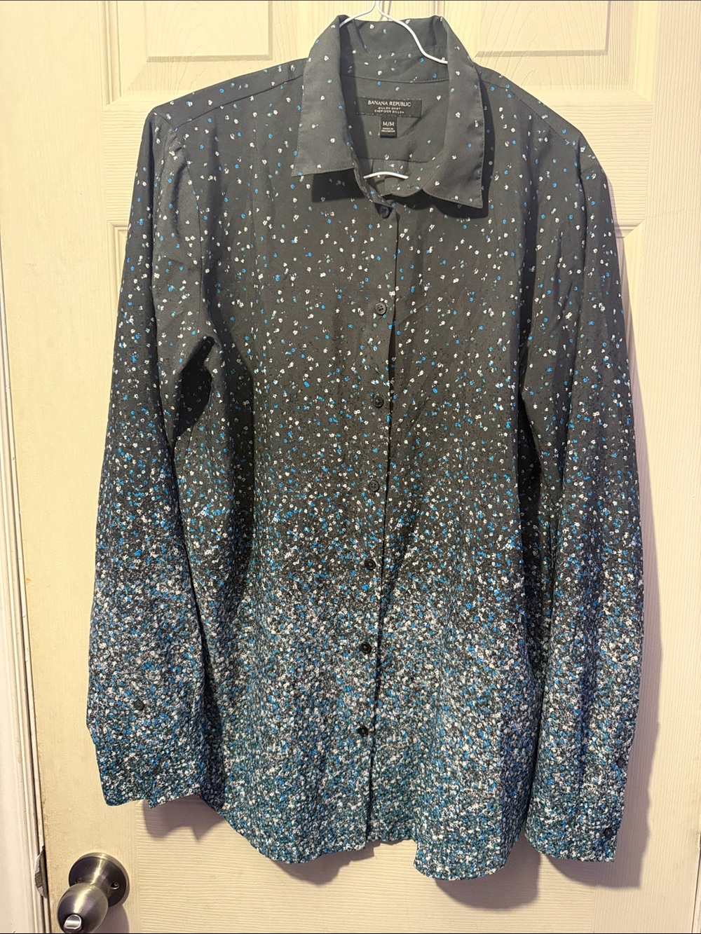 Banana Republic ombré Dillon-fit Shirt with Blue Speckle Cottagecore